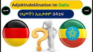 German-Amharic | Adjektivdeklination im Dativ | ገላጮችን አጠቃቀም በዳቲፍ