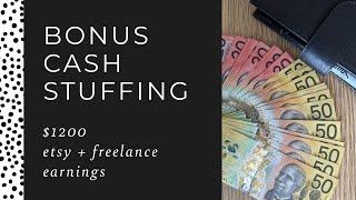 HUGE $1200 Bonus Cash Stuffing Time!  Etsy & Freelance Earnings, Budgeting Money Budget Envelopes