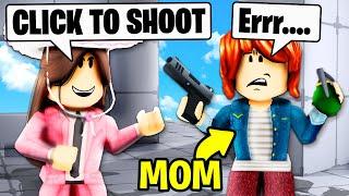 Teaching my MOM How to Play Roblox RIVALS