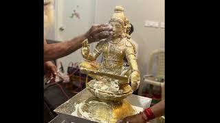 Divine Milk And Curd Abhishekam For Lord Ayyappa Swami