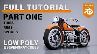 HOW TO model LOW POLY Motorcycle in BLENDER - FULL TUTORIAL - PART 1