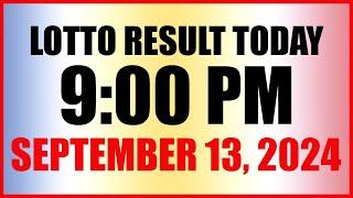 Lotto Result Today 9pm Draw September 13, 2024 Swertres Ez2 Pcso