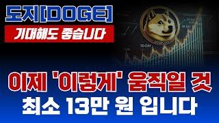 [도지코인 전망] 이제 이렇게 움직일 것 도지 최소 13만원 입니다