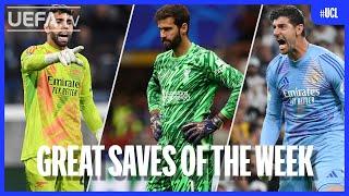 #UCL Great Saves Matchday 1 | Raya, Alisson, Courtois...