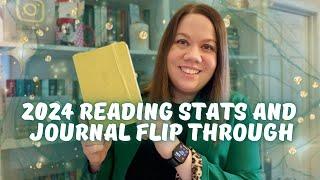 WRAPPING UP 2024 READING GOALS & STATS plus reading 2024 journal flip through