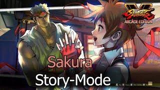 Street Fighter V Arcade Edition - Sakura Story Mode (Full)