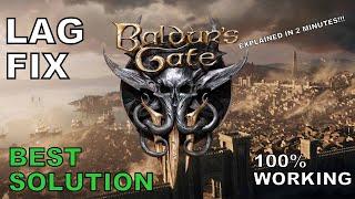 Baldur's Gate 3 Lag Fix | How to Fix Lag And Stutter For PC -Best Solution-Works Also On Low Spec PC