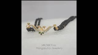 14K and 18K Fine gold Mangalsutra Jewellery Design by Dishisjewels.com