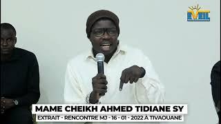 L'impureté (Sobé) par Mame Cheikh Tidiany SY - Extrait rencontre MJ 16-01-2022 à Tivaouane