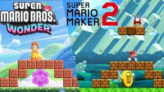 Super Mario Bros. Wonder 1-1 but in Super Mario Maker 2