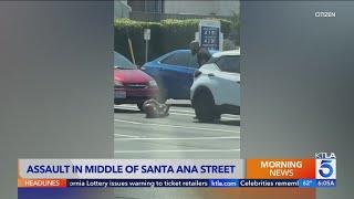 Apparent road rage attack caught on camera in Santa Ana