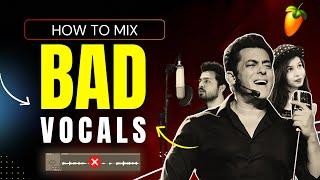 How To Mix "BAD VOCALS" (Very Easy Method) - Fl Studio With Kurfaat