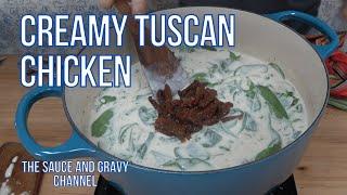 Creamy Tuscan Chicken | Creamy Parmesan Sauce with Sun-Dried Tomatoes | Homemade Cream Sauce Recipe