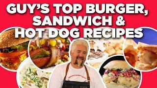 Guy Fieri's Top 10 Burger, Sandwich & Hot Dog Recipe Videos | Guy's Big Bite | Food Network