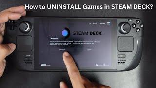 2 Ways to UNINSTALL Games in STEAM DECK