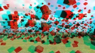 Gmod Mass Physics in 3D Anaglyph : Boxes nuked in Slowmotion (Watch in HD 1080p)