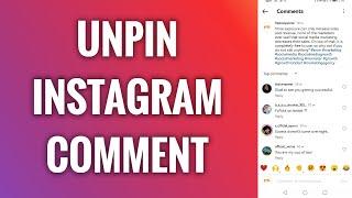 How To Unpin Instagram Comment