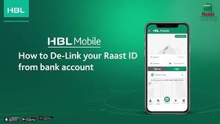 How to De-Link your Raast ID from bank account with HBL Mobile