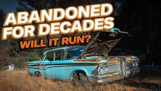 Abandoned Edsel (Ford?) PARKED For 40+ Years- Will It Run?