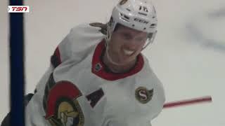 Thomas Chabot goes top shelf for his first of the season