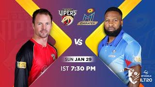 Full Match 21 - 29/01/2023 - Desert Vipers V/S MI Emirates - 20:20 Cricket - ILT20 - 2023