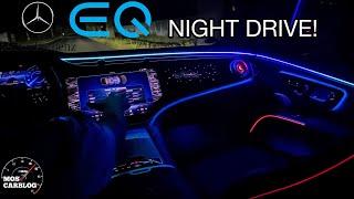 2022 EQS 580 TOP SPEED +NIGHT DRIVE REVIEW!