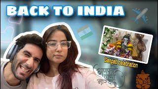 BACK TO INDIA  || GANPATI CELEBRATION IN MUMBAI ️ #shyrinnanicka  #dailyvlog