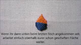 Plattstich über Kontur Stick-Stich Tutorial