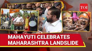 Maha Victory Gala: Mahayuti Celebrates Landslide In Maharashtra Election | Watch