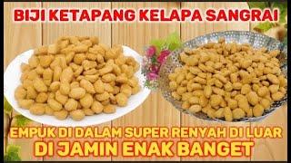 CARA MEMBUAT KUE BIJI KETAPANG KELAPA SANGRAI YANG SUPER RENYAH DAN ENAK BANGET #bijiketapang