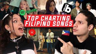 Waleska & Efra react to the Most Popular Filipino Songs right now!