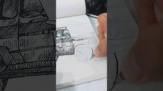 Mercedes Benz G63 design with rapid and pencil