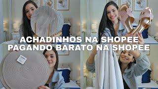 COMPREI AS MELHORES CORTINAS NA SHOPEE| conjunto de pratos de porcelana, rasteirinha baratinha