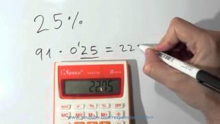 Cómo calcular el 25 por ciento -  Sacar Porcentajes de un número o cantidad