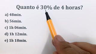 Quanto é 30% de 4 horas Prof Robson Liers - Mathematicamente