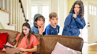 KIDS get CAUGHT sneaking out of the house! From the NANNY!!
