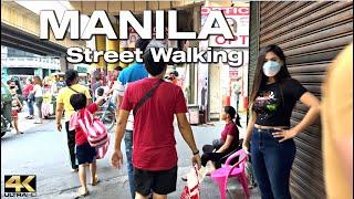 Busy MANILA PHILIPPINES Walking Tour [4K]