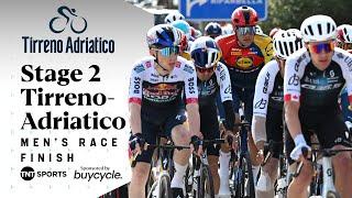 TEXTBOOK WIN!  | Men's Stage 2 Tirreno-Adriatico 2025 Final KM's | TNT Sports Cycling