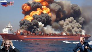 10 Minutes Ago!Marine Tragedy: 600,000 Tons of Explosives Sunk Along with 3 Russian Cargo Ships by U