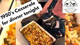 1950's vintage Dinner Beef & Cheddar Casserole