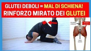 GLUTEI DEBOLI=MAL DI SCHIENA! (come risolvere con 3 esercizi)