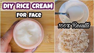 RICE CREAM FOR FACE || Skin Brightening & Anti-Aging Rice Cream || How to Make Rice Cream at Home?