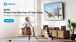 Pipishell PILFK1 Solid Full-Motion TV Mount | Mounts Your TV Securely