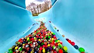 5000 Bouncy Balls | Waterslide