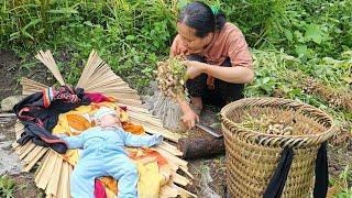 Harvest peanuts and pick vegetables - take it to the market to sell - Single mom life