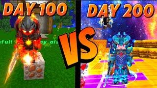 DAY 100 TO DAY 200 ONLY TRADE CHALLENGE IN BLOCK MAN GO SKY BLOCK TRADE VIDEO TANVER GAMING