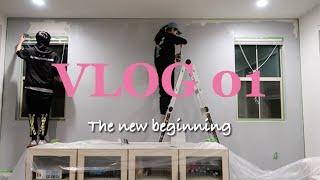 VLOG 01｜爱用mayol项链分享｜粉刷客厅墙面｜懒人爱的葱油拌面 ｜by yuki