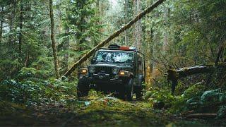 Jeep Wrangler TJ Driving in the Snowy Woods [4WD Adventure ASMR]