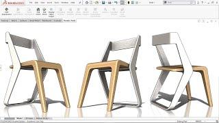 Exercise 45: How to make 'Modern Chair Design' in Solidworks 2018