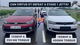 VW VIRTUS GT VS VW JETTA | It’s the 1.5.TSI against the mighty 2.0 TDI with Code6 stage 1 remap !